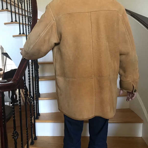 Shearling genuine coat - Picture 2 of 5